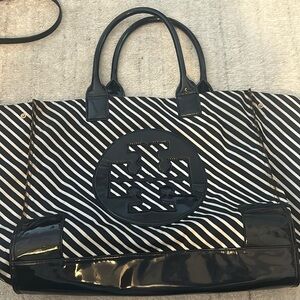 Tory Burch Ella striped tote